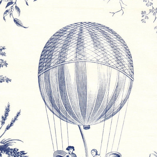 Ballon de Gonesse Toile Bleu fabric by Charles Burger