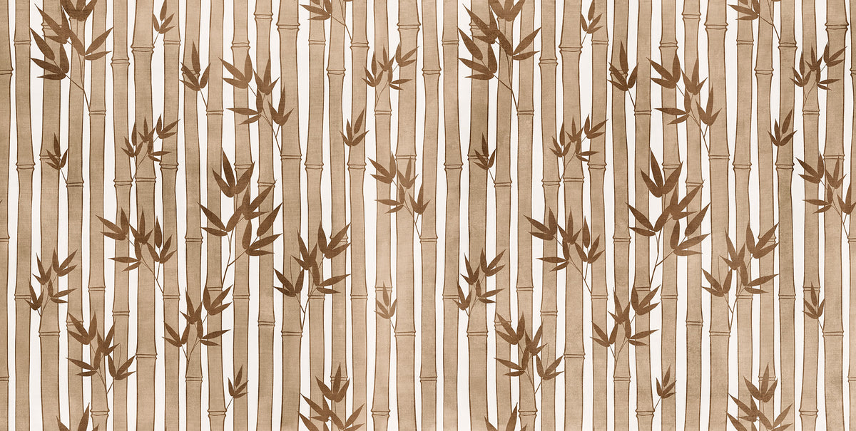 Bamboo Forest Brown mural by Rebel Walls