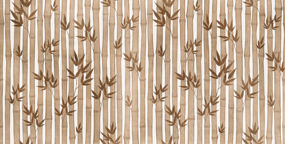 Bamboo Forest Brown mural by Rebel Walls