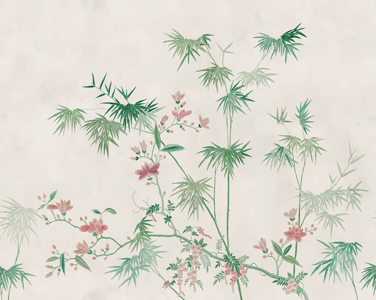 Bamboo Grove Green mural by Sandberg