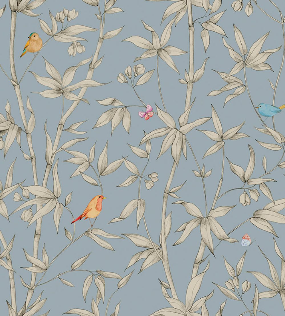 Bambou Wallpaper by Jannelli&Volpi Blue