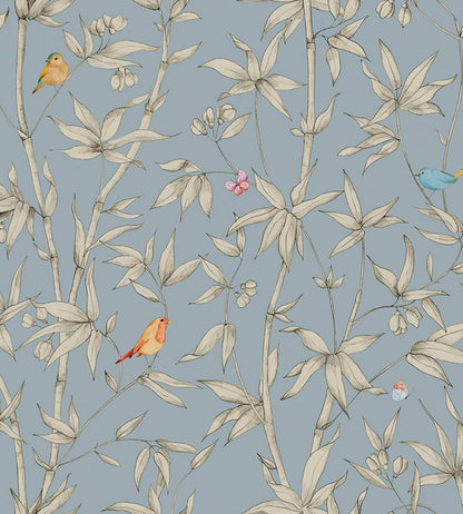 Bambou Wallpaper by Jannelli&Volpi Blue