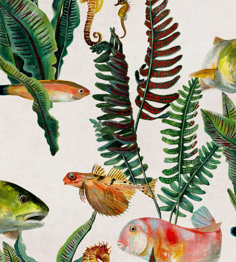 Bank of Fish Wallpaper by Coordonne Swan