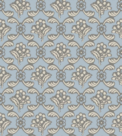 Barace Wallpaper by Farrow & Ball Moles Breath / Parma Gray