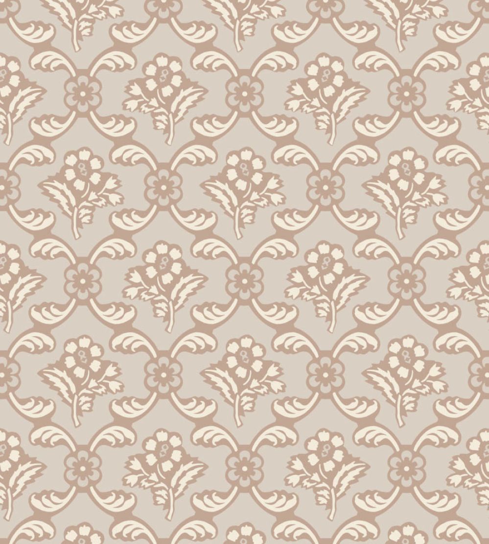 Barace Wallpaper by Farrow & Ball Templeton Pink / Stirabout