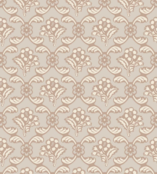 Barace Wallpaper by Farrow & Ball Templeton Pink / Stirabout