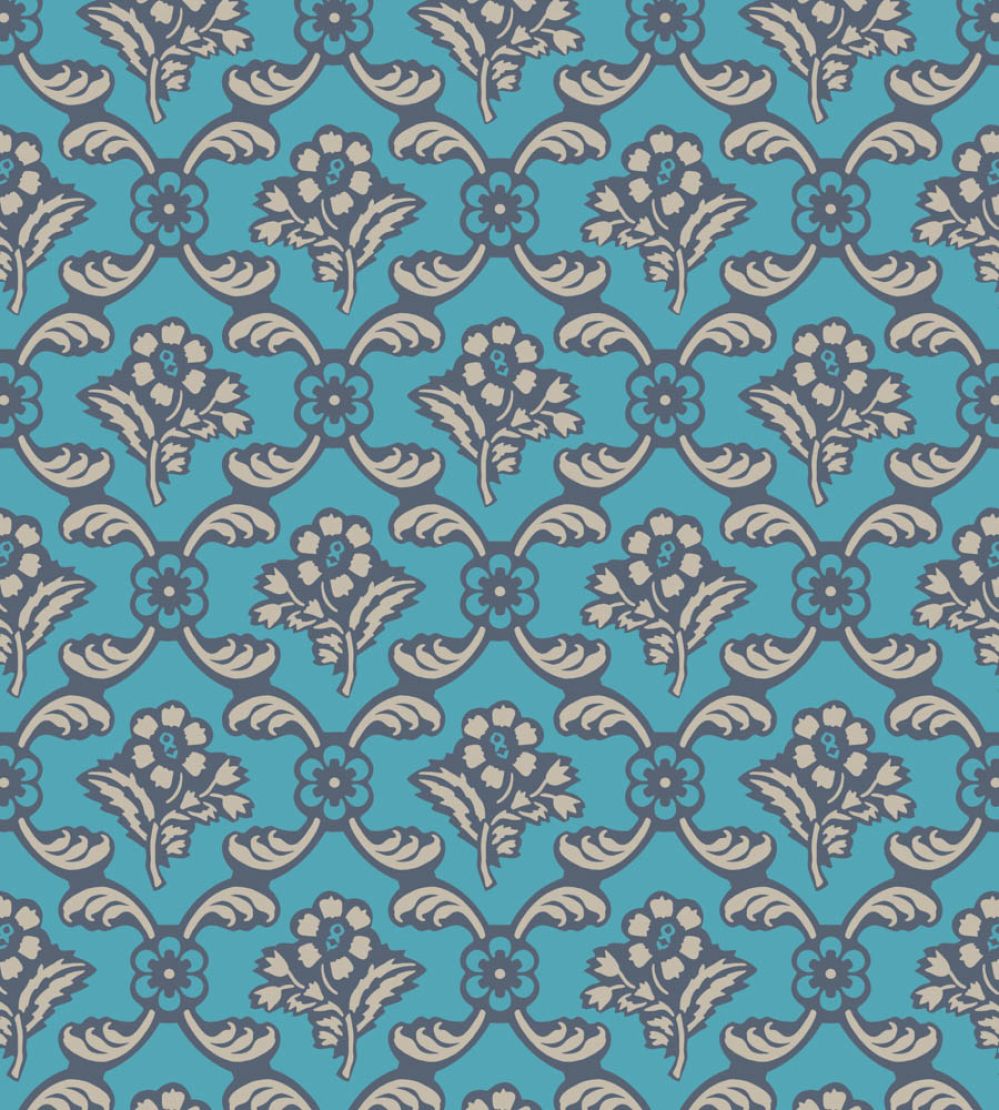 Barace Wallpaper by Farrow & Ball Wine Dark / Lobster
