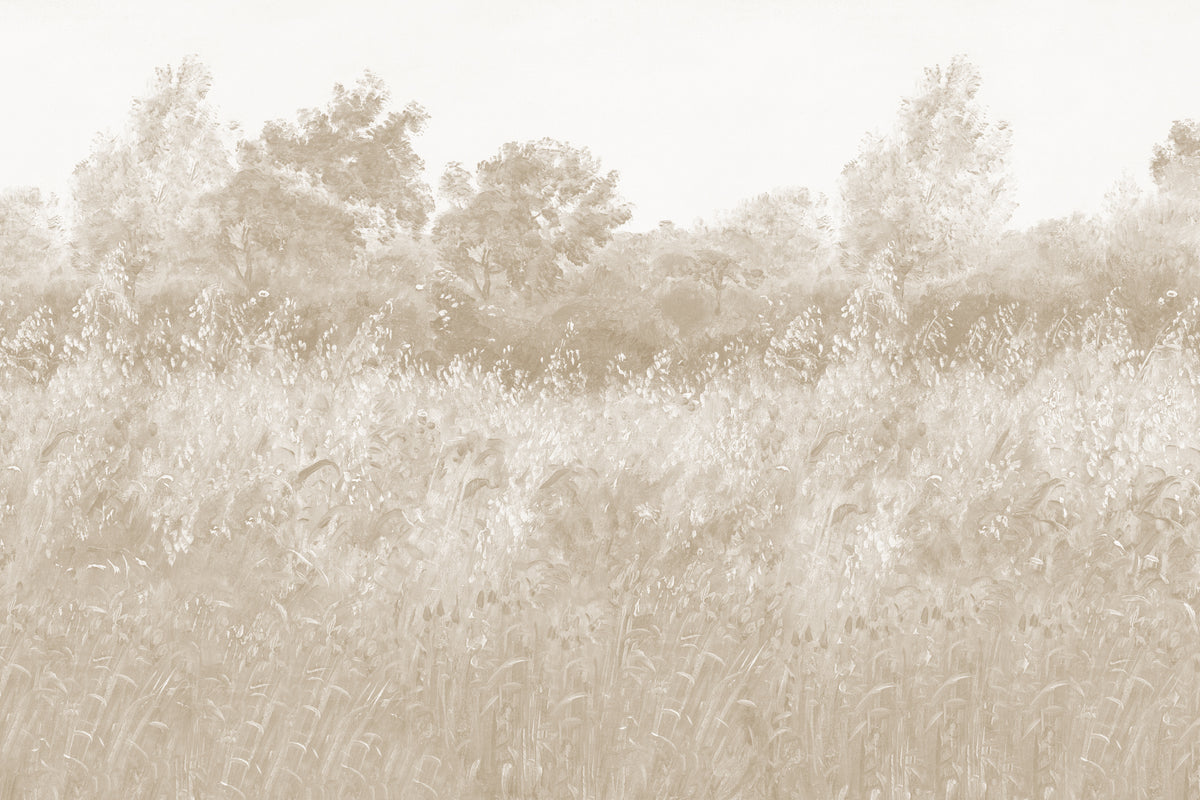 Barley Fields Beige mural by Hovia