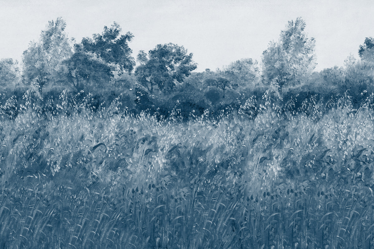 Barley Fields Blue mural by Hovia