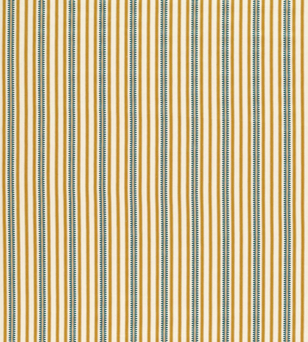 Barneby Stripe Fabric by Sanderson Honey/Teal