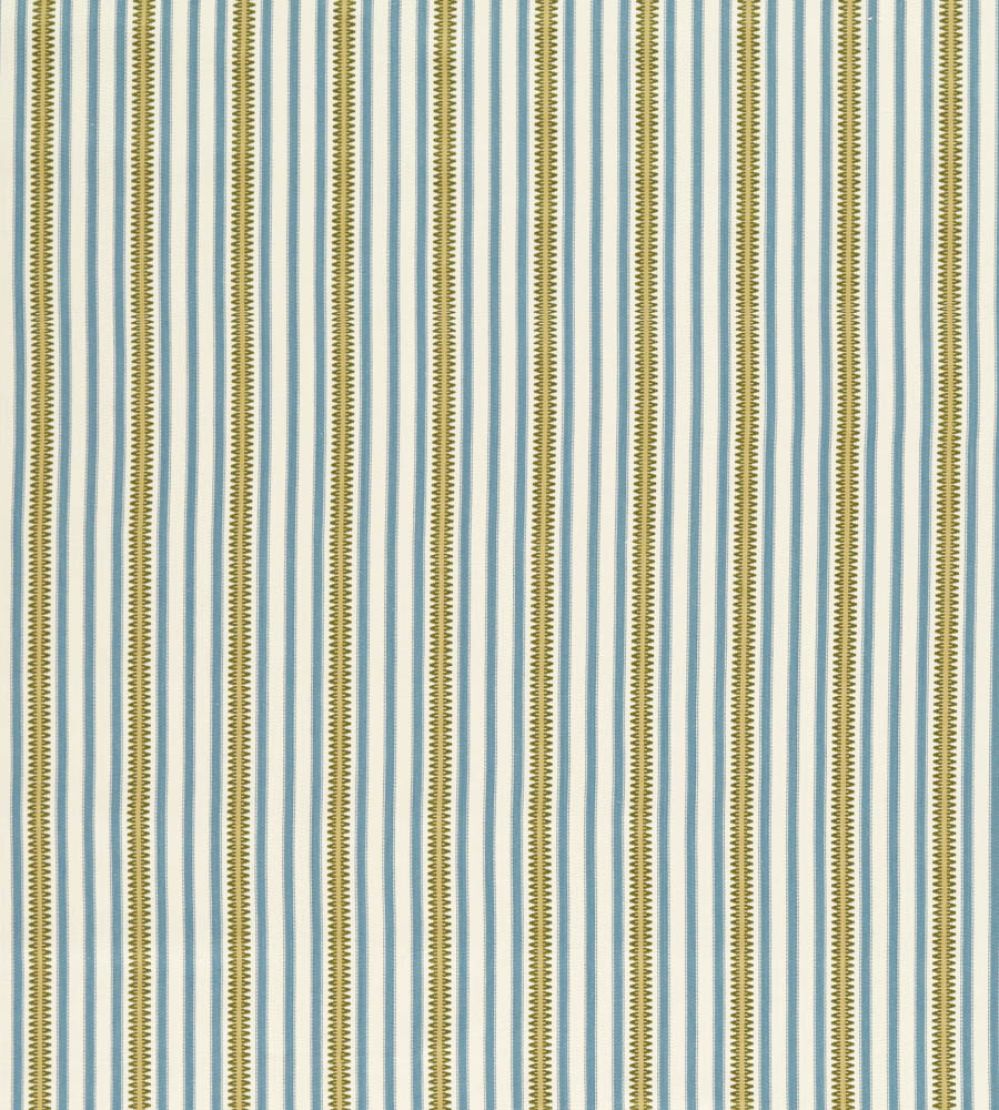 Barneby Stripe Fabric by Sanderson Woad/Olive
