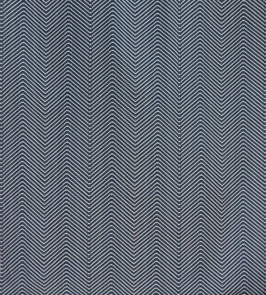 Chevron Fabric by Barneby Gates Ink Blue