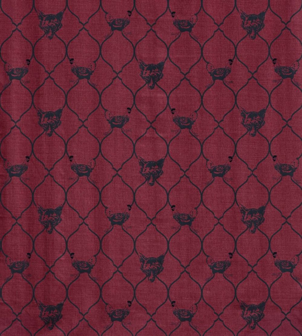 Fox And Hen Fabric by Barneby Gates Brick