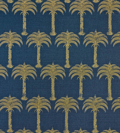 Marrakech Palm Fabric by Barneby Gates Midnight Blue