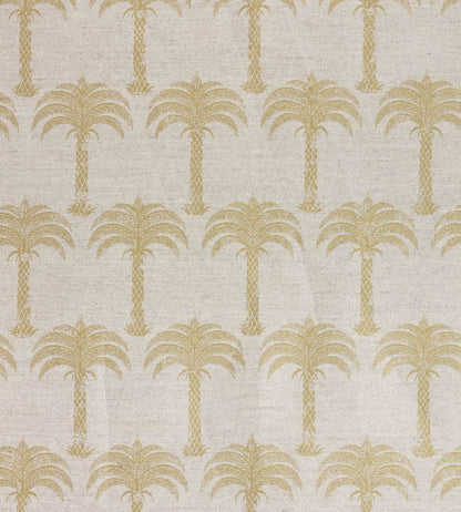 Marrakech Palm Fabric by Barneby Gates Gold On Natural