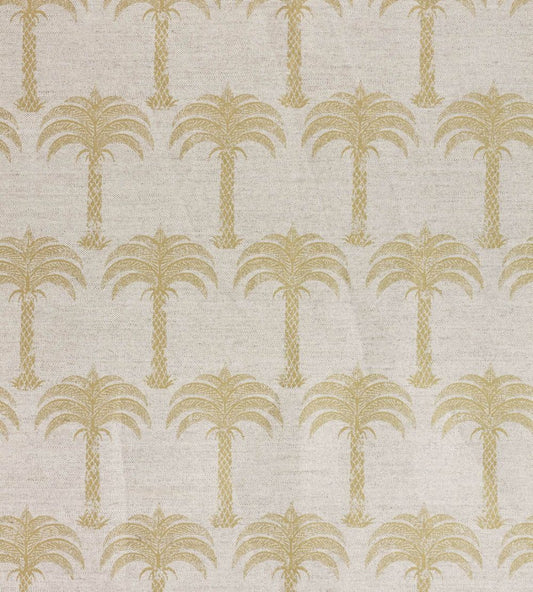 Marrakech Palm Fabric by Barneby Gates Gold On Natural