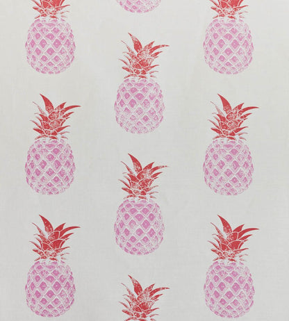 Pineapples Fabric by Barneby Gates Pink On Cream