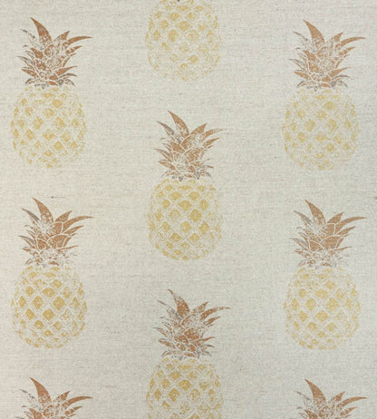 Pineapples Fabric by Barneby Gates Gold On Natural