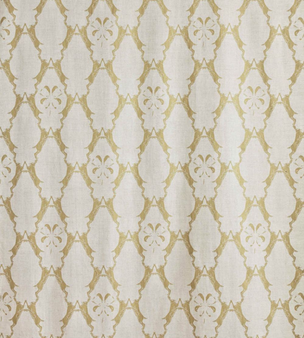 Boxing Hares Fabric by Barneby Gates Gold