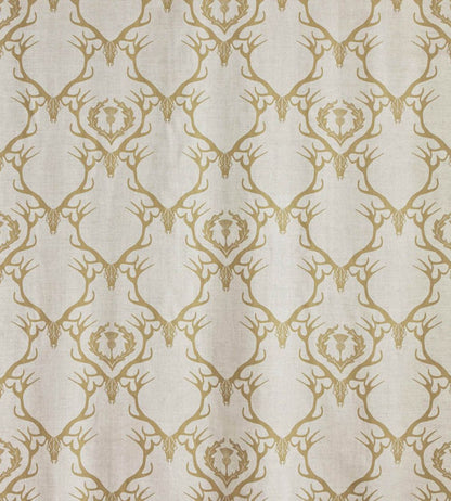 Deer Damask Fabric by Barneby Gates Gold