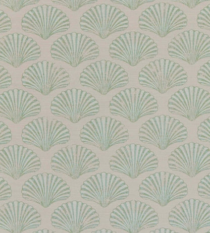 Scallop Shell Fabric by Barneby Gates Plaster/Green