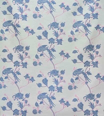 Vintage Bird Trail Fabric by Barneby Gates Blue/Pink