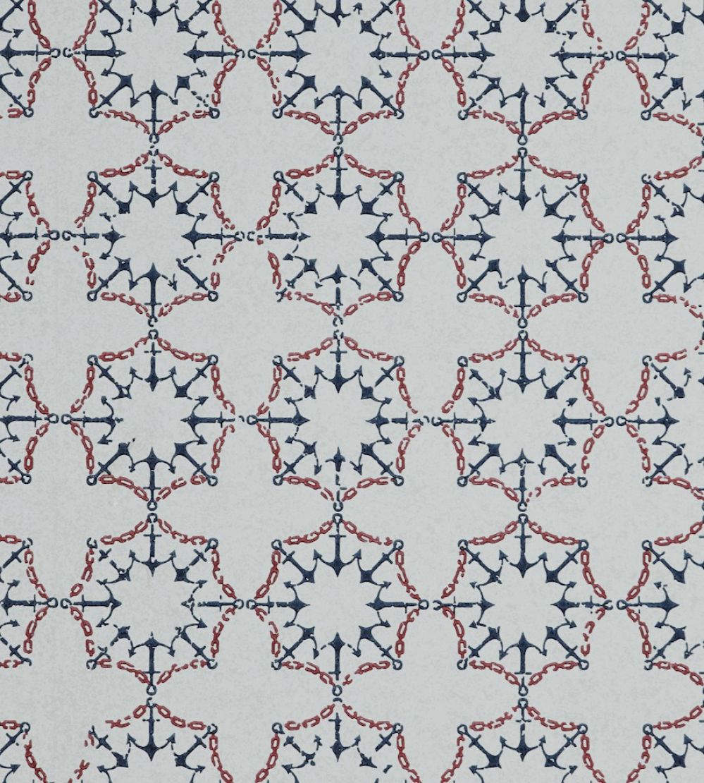 Anchor Tile Wallpaper by Barneby Gates Red/White/Blue