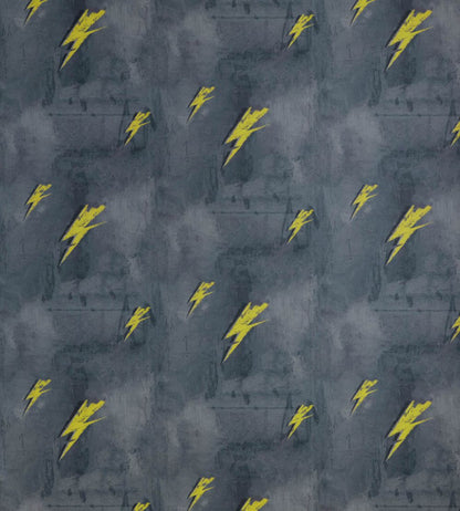 Bolt From Mars Wallpaper by Barneby Gates Yellow On Charcoal