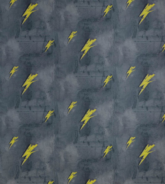 Bolt From Mars Wallpaper by Barneby Gates Yellow On Charcoal