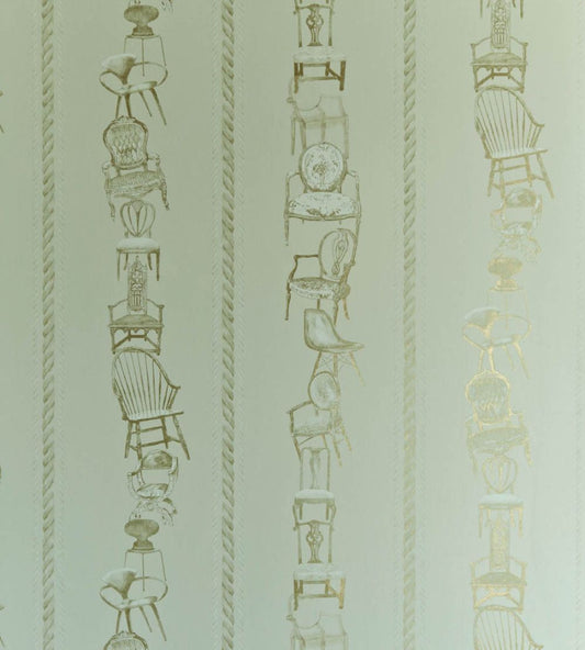 Chairs Wallpaper by Barneby Gates Eau de Nil