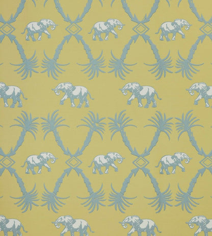 Elephant Palm Wallpaper by Barneby Gates Ochre/Blue
