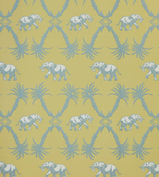 Elephant Palm Wallpaper by Barneby Gates Ochre/Blue