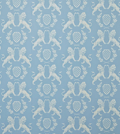 Heraldic Lion Wallpaper by Barneby Gates Wedgewood Blue