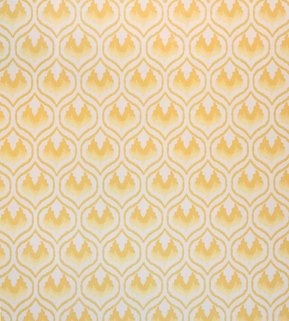 Ikat Heart Wallpaper by Barneby Gates Mustard