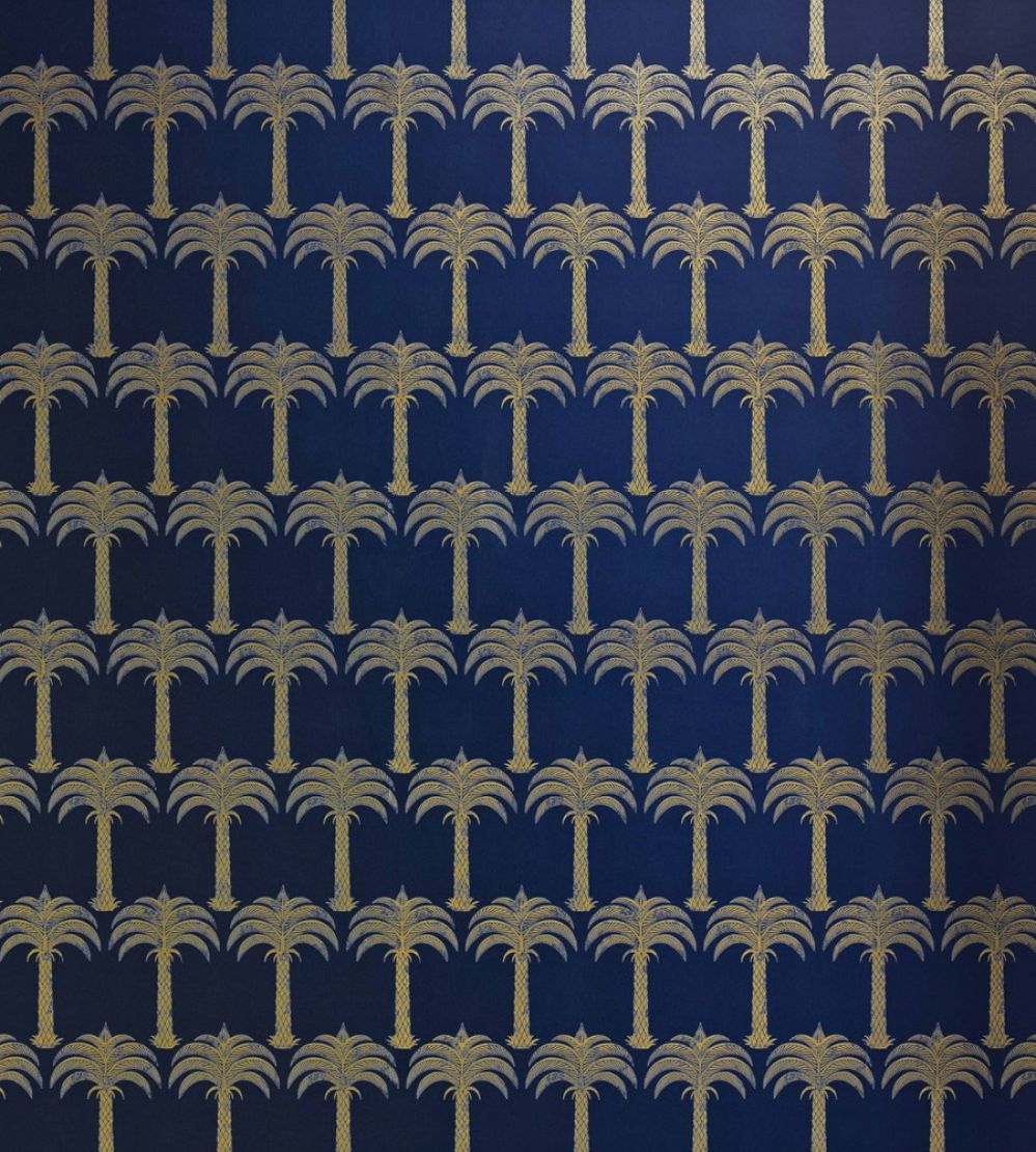 Marrakech Palm Wallpaper by Barneby Gates Midnight Blue