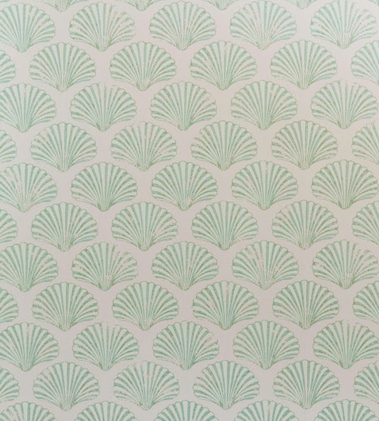 Scallop Shell Wallpaper by Barneby Gates Plaster/Green