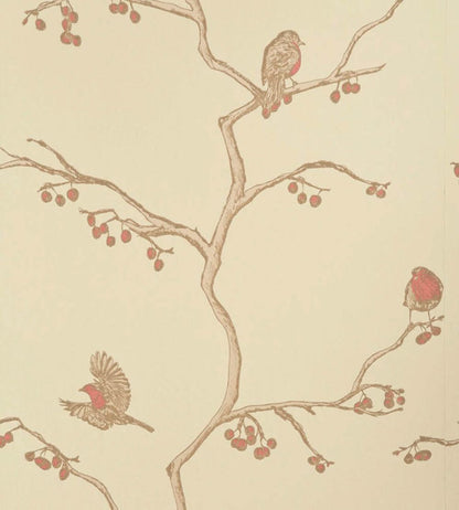 The English Robin Wallpaper by Barneby Gates Parchment
