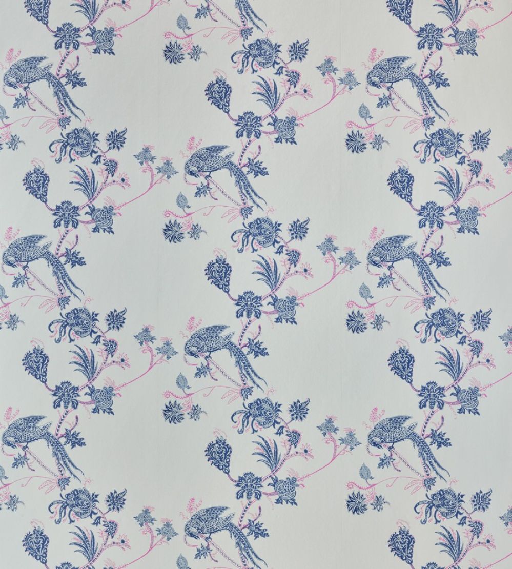 Vintage Bird Trail Wallpaper by Barneby Gates Blue/Pink