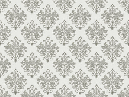Baroque Pearl White mural by Rebel Walls