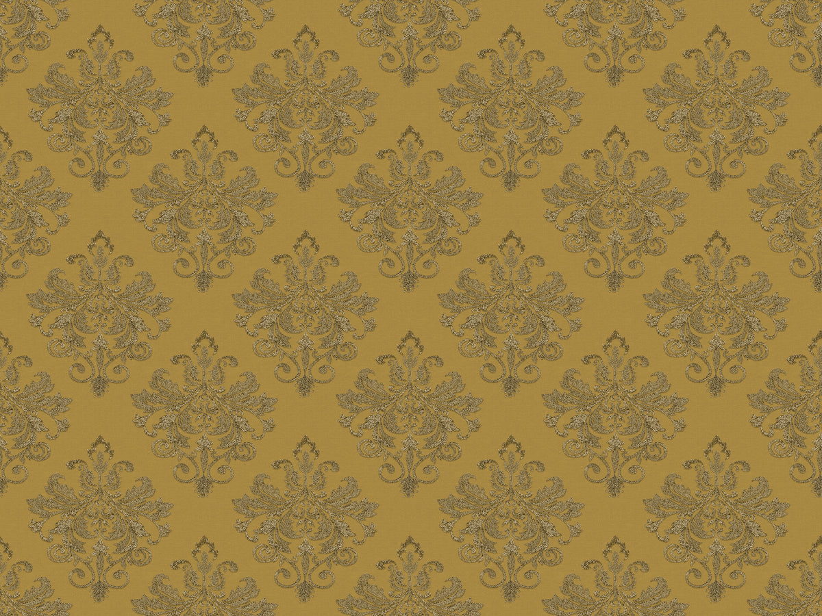 Baroque Pearl Yellow mural by Rebel Walls