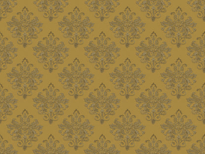 Baroque Pearl Yellow mural by Rebel Walls