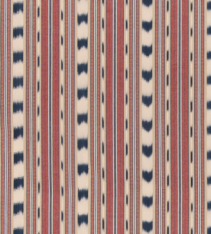 Basil Stripe Fabric by GP & J Baker Red/Indigo