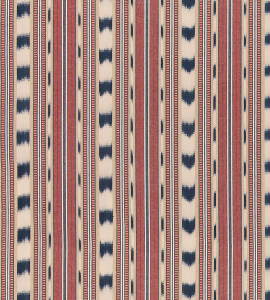 Basil Stripe Fabric by GP & J Baker Red/Indigo