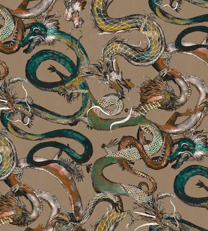 Basilisk Fabric by Arley House Bronze