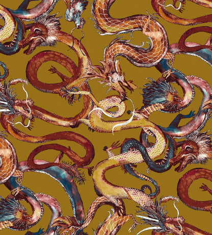 Basilisk Fabric by Arley House Gold