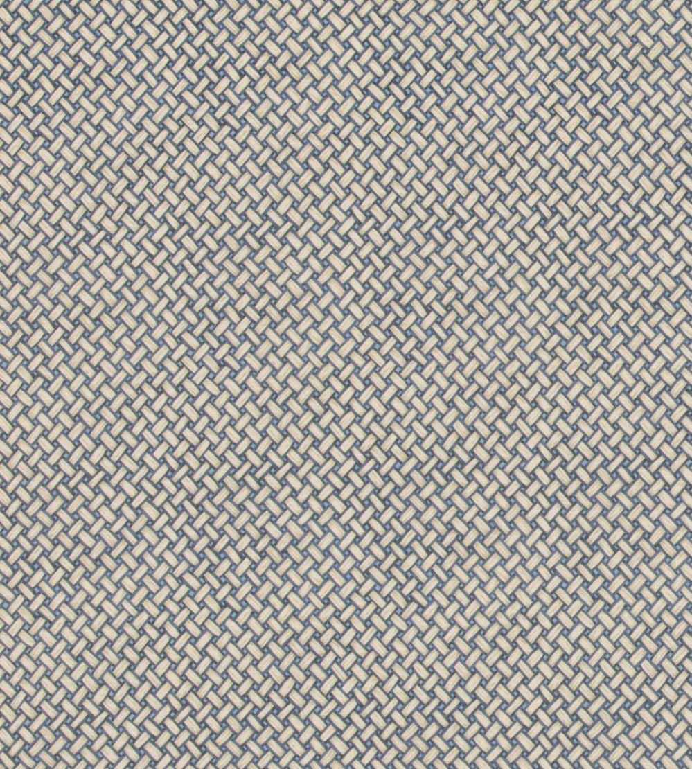 Basketweave Fabric by Mulberry Home Blue