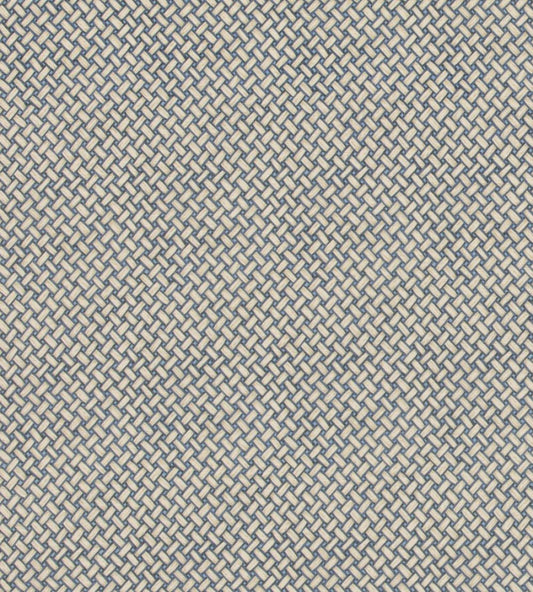 Basketweave Fabric by Mulberry Home Blue