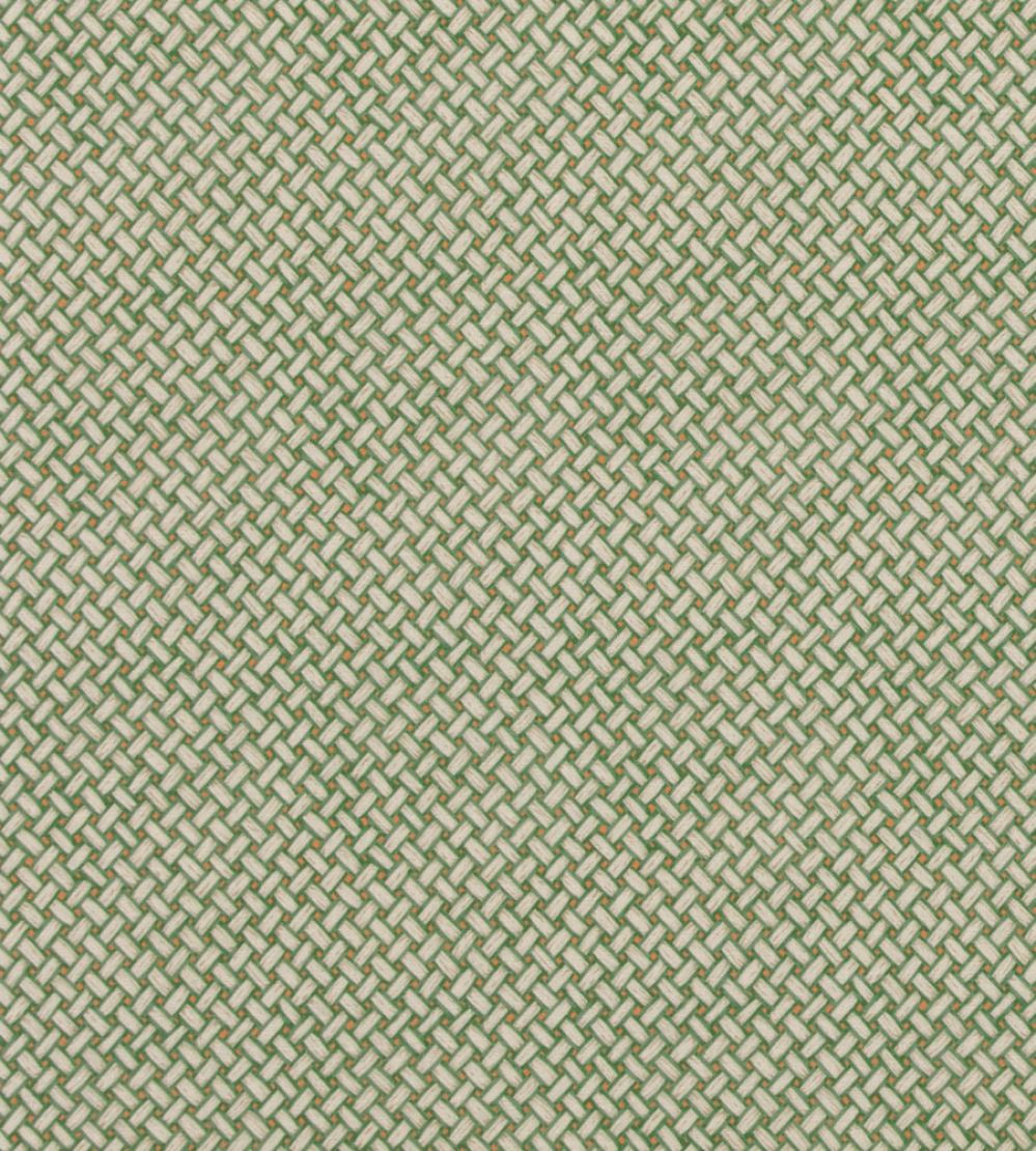 Basketweave Fabric by Mulberry Home Emerald