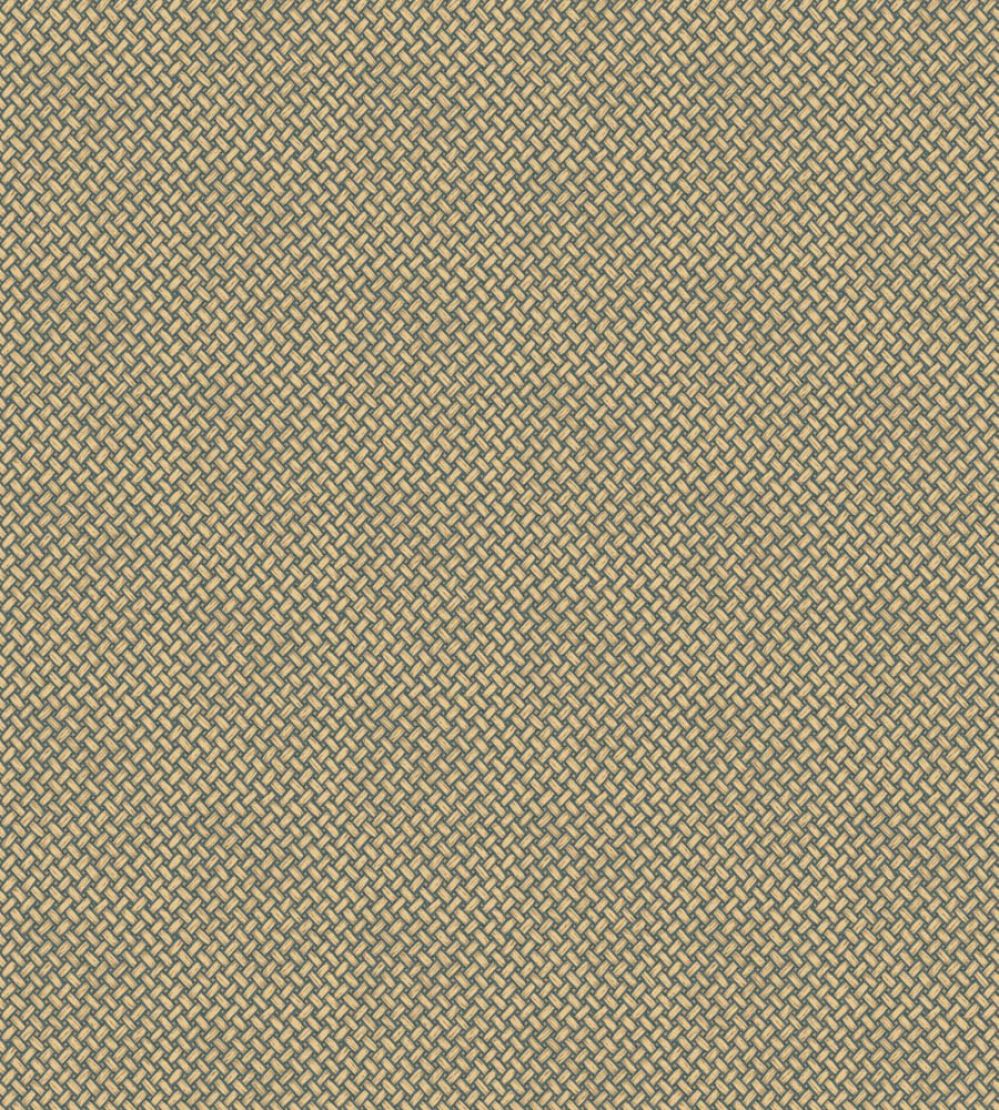 Basketweave Wallpaper by Mulberry Home Teal