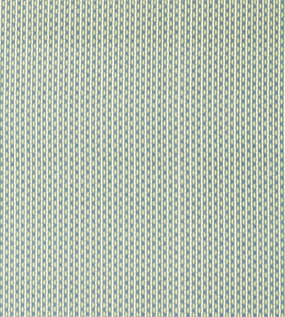 Batak Check Fabric by Sanderson Avocado/Indigo